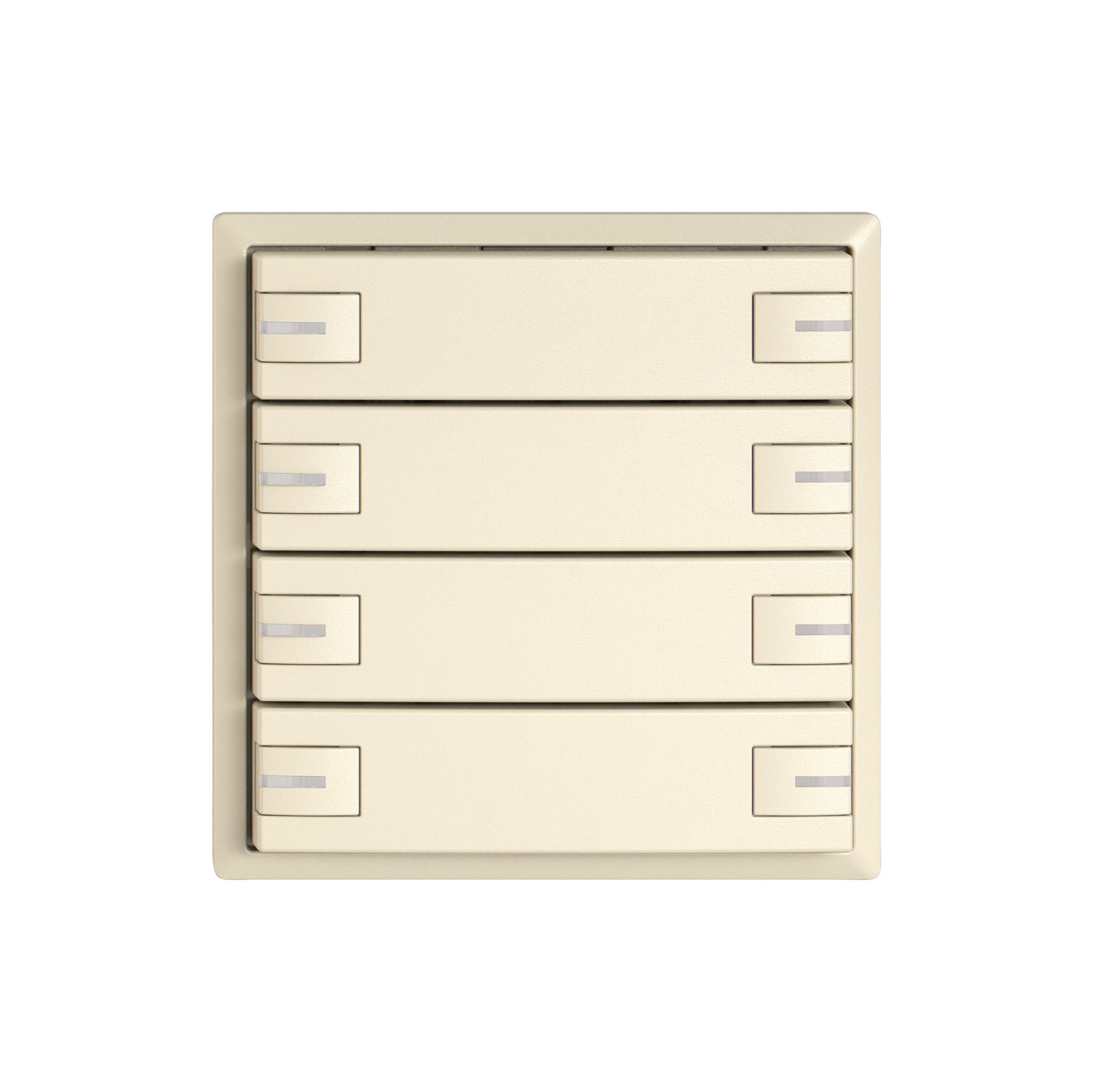 Poussoir KNX RGB EDIZIO.liv SNAPFIX® capteur temp.RGB-LED 4× comm.2T cr