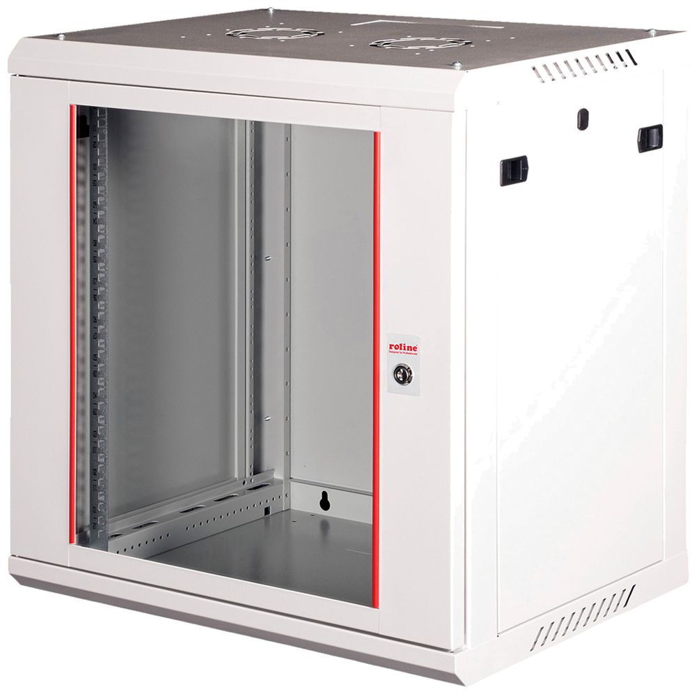 Wandgehäuse 19" ROLINE Basic Plus 600×645×450mm 12HE 1×Tür Stahl grau