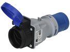 Übergangsstecker MH Stecker CEE 16A/Steckdose Typ 23 blau 230V 16A IP44/IP55
