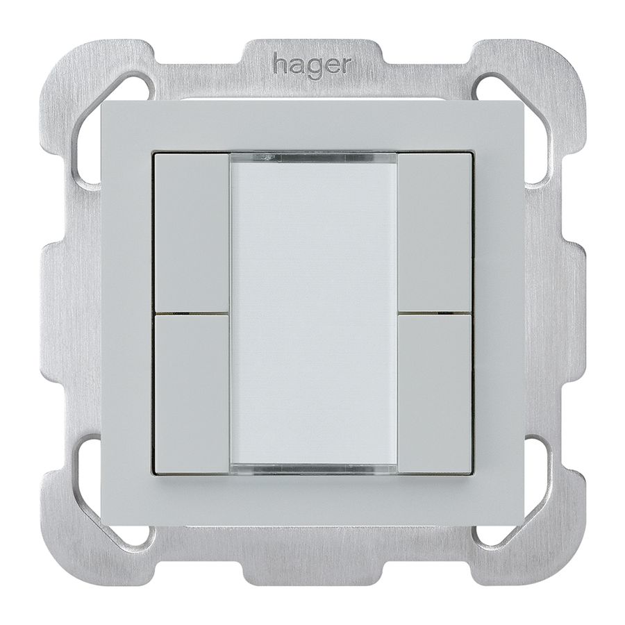 UP-Taster kallysto B KNX 4× s/e-link hellgrau