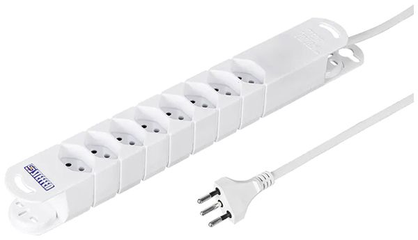 Prise multiple A. Steffen VARIABL 10A 8×T13 magnétique blanc