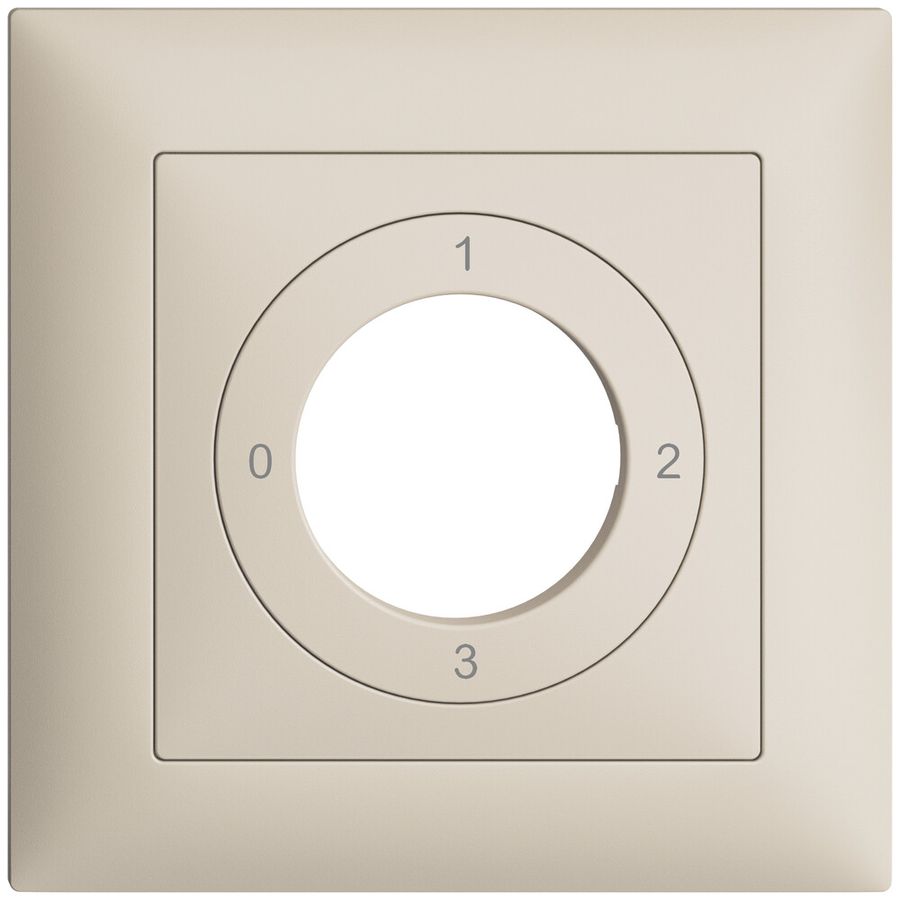 Frontset EDIZIOdue 0-1-2-3 crema 88×88mm für Schlüsselschalter