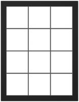 Abdeckrahmen SIDUS 4×3 schwarz