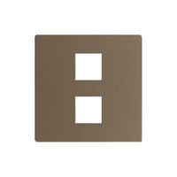 Plaque frontale EDIZIOdue elegance pour poussoir double hazel