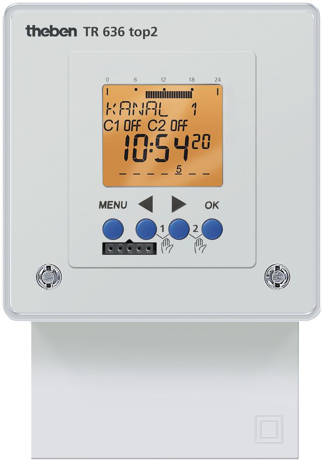 Timer digitale AP Theben, 2-canale TR 636