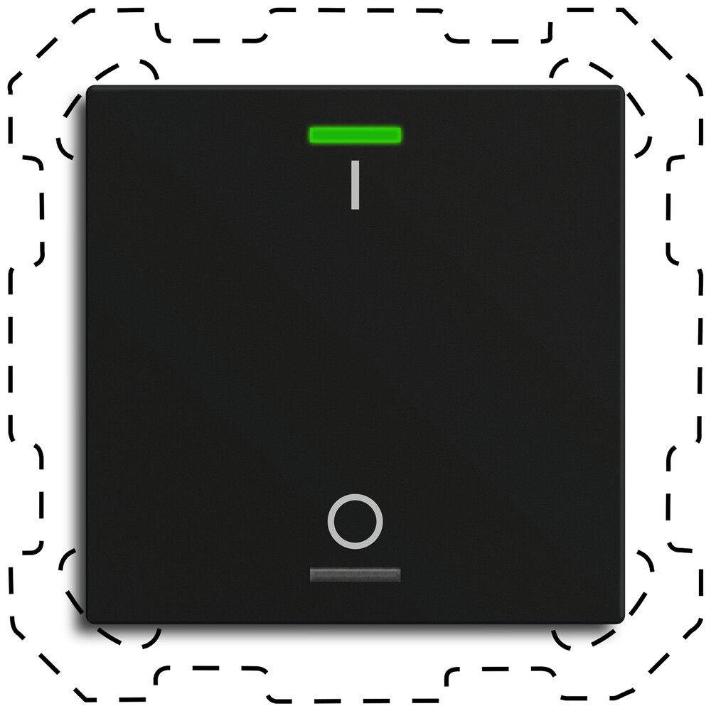 Poussoir KNX RGBW INC MDT TAL-6001B16.02S 1t/2a noir mat "I/O"