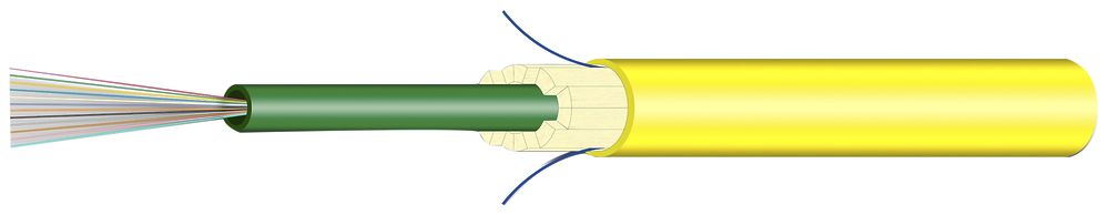 Kabel FO Universal H-LINE Cca 6×E9/125 Ø7.5mm 3000N gelb