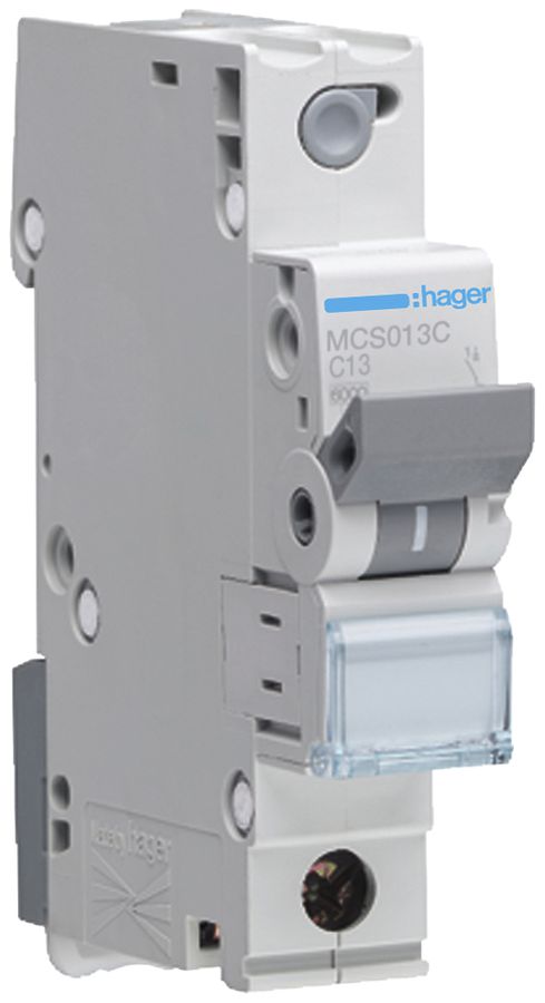 Leitungsschutzschalter Hager MCB quickconnect 1P 230V Typ C 13A Icn 6kA 1TE
