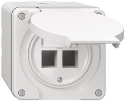 Scatola di raccordo NAP Dätwyler per 2×RJ45-MS-C6A/RJ45-KS-T/PS-GG45, bianco