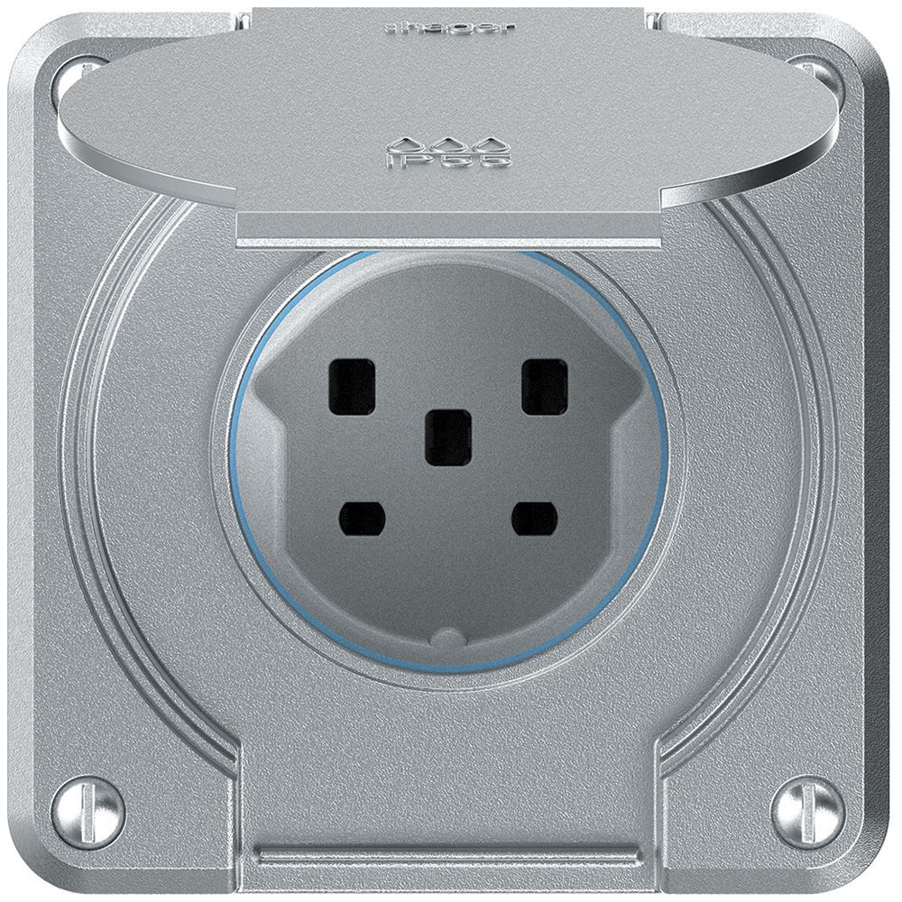 Steckdose robusto 1×Typ 25 IP55 aluminium