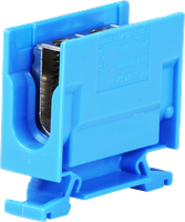 Abzweigklemme Woertz 16…35mm² 125A 750V Schraubanschluss 2×1 TH35 blau