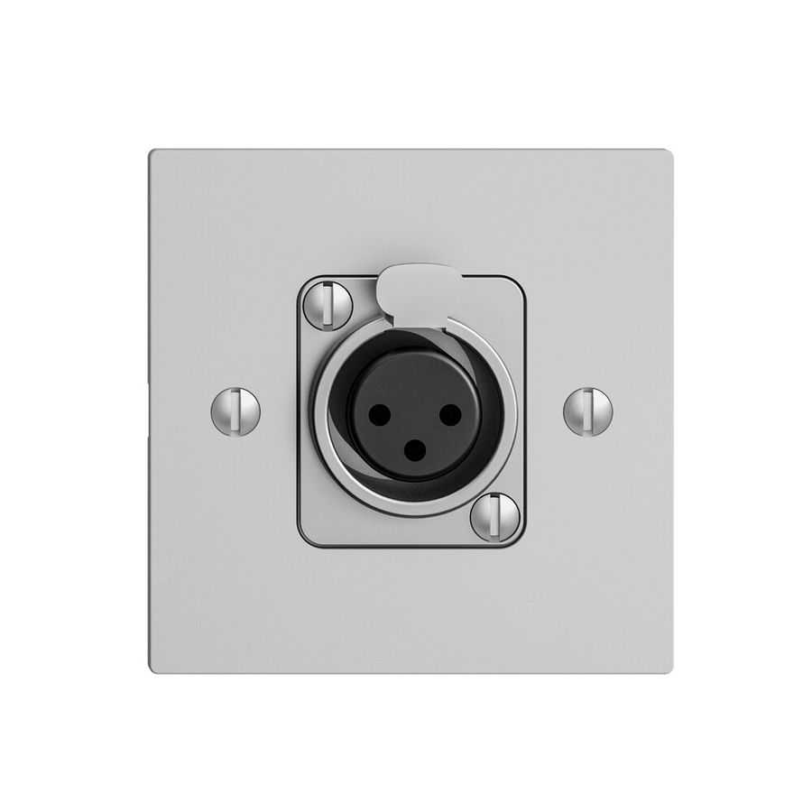 UP-Montageset EDIZIOdue für XLR hellgrau