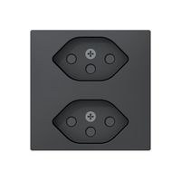 Steckdose Sidus E 2×T13 anthrazit