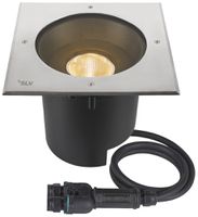 EB-LED-Bodenleuchte SLV DASAR XL IP65 27W 2790lm 840 DALI 270×270 Edelstahl