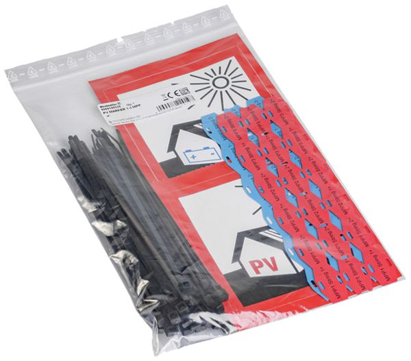 Étiquette de marquage WM PV MARKER 1-3 MPP 10×70×150mm multicolore