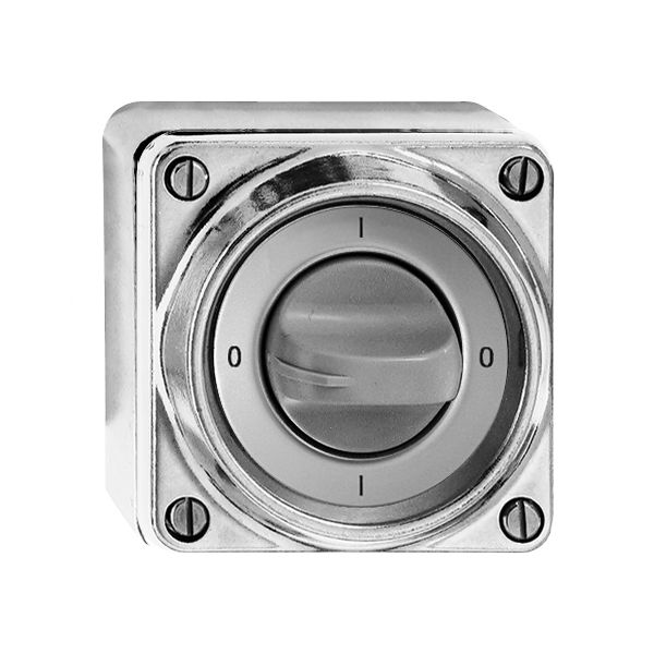 Drehschalter nass 3/2P Al naturm.Drehgriff