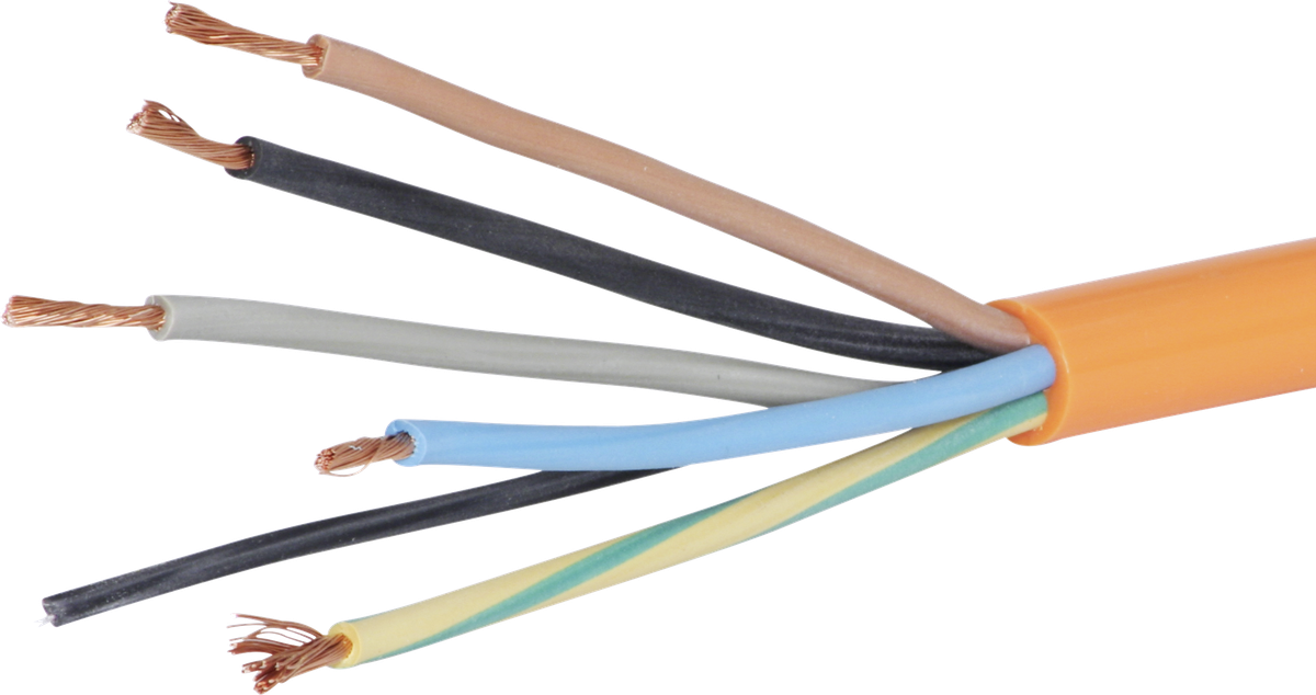 Kabel EPR-PUR 5×2.5mm² 3LNPE orange