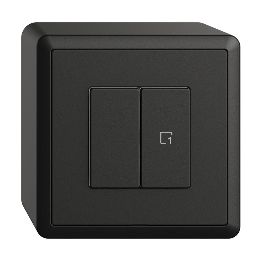 Station secondaire pour interrupteur AP 1c/2t scène WLAN Edue Wiser noir
