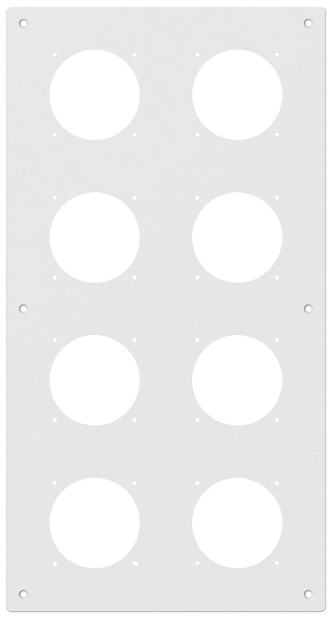 UP-Montageplatte robusto 4×2 Aluminium, weiss