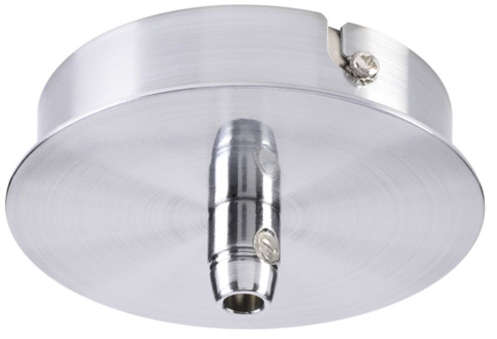 Deckenrosette SLV 1 Ausgang, Ø85×39mm mit Zugentlastung chrom