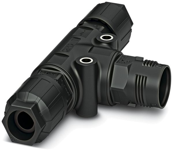 Distributore T QUICKON 4LPE 1.5mm² Ø5…10mm 2×dado nero