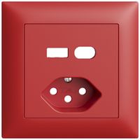 UP-Montageset Feller EDIZIOdue für Steckdose USB Typ A+C + Typ 13 berry