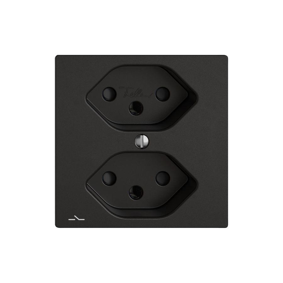 Steckdose EDIZIO.liv SNAPFIX® 2×T13 1×S mit Shutter sz