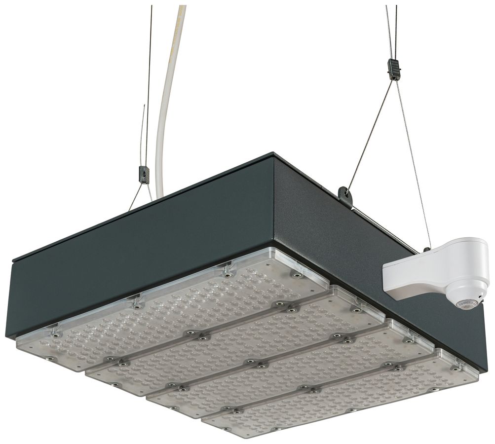 LED-Hallenstrahler Sylvania KubiXx WIDE PIR 110W 19300lm 840 IP65 DIM 412×370