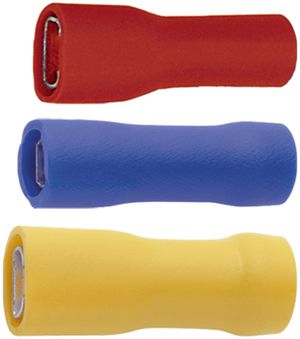 Steckhülse isoliert Ferratec 2.8×0.5mm 0.5…1.5mm² Messing verzinnt rot