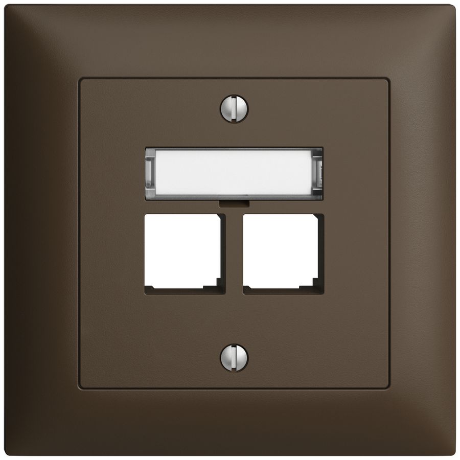 Kit di montaggio INC S-One EDIZIOdue FMI per 2×RJ45 diritto, coffee