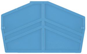 Plaque de fermeture Weidmüller ZAP ZDU4-2 61.5×2mm bleu