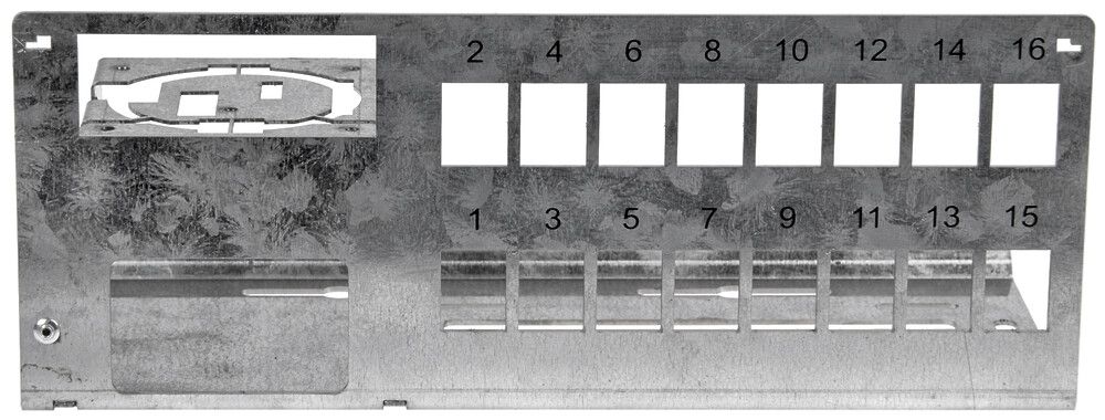 Patchpanel Ceconet Economy 16-Port, 1×FLF, 1×FTTH OTO oder 1×LSA-PLUS