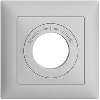 Kit frontal EDIZIOdue Aperto->I<-Chiuso gris clair 88×88mm pour contact pivotant