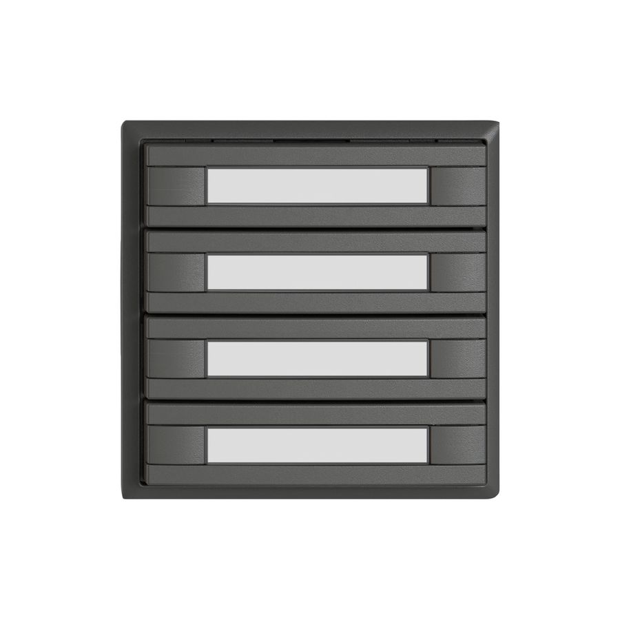 Pulsante KNX RGB EDIZIO.liv SNAPFIX® sensore temp.s.LED targ.8× com.1T grs