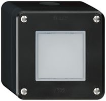 Luminaire LED AP robusto IP55 noir LED bleu
