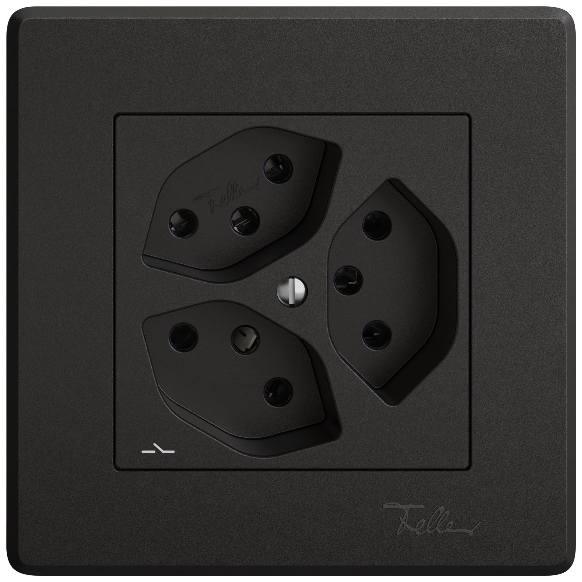 UP-Steckdose EDIZIO.liv SNAPFIX® 3×T13 1×S sz