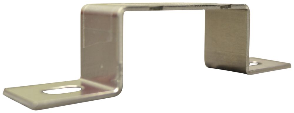 Brida alu 2 viti 25×56mm per canale 28×56mm