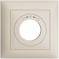 Kit frontal EDIZIOdue 1->0<-2 crema 88×88mm pour contact pivotant