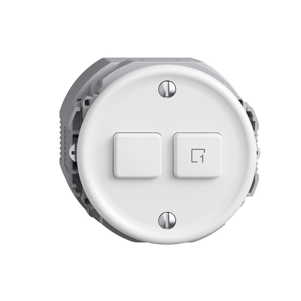 Druckschalter 1K/2T Szene Sdue Wiser weiss