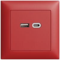 UP-Steckdose USB 18W Typ A + Typ C Feller EDIZIOdue FMI 230V 3600mA berry