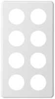 Abdeckplatte basico 4×2 8×43mm weiss