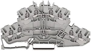 Doppelstock-Reihenklemme WAGO 4L L/L, grau