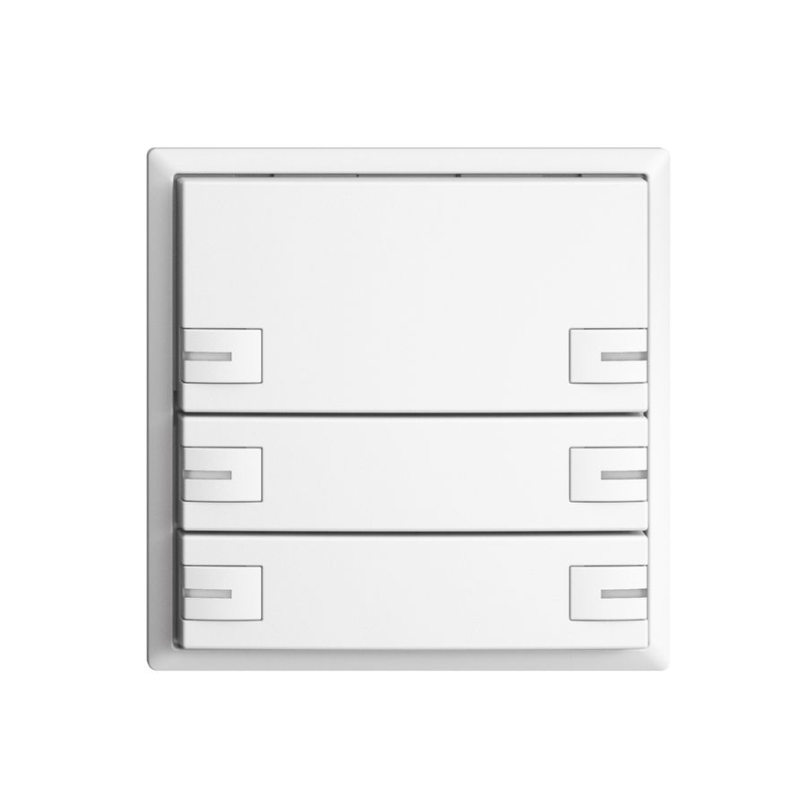 Poussoir ENC KNX 6× EDIZIOdue blanc RGB avec LED