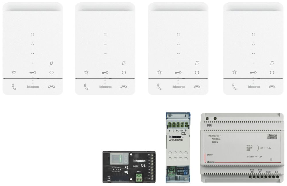 Audio-Türsprechanlage Set Starter Bticino, 2-Draht, universal / CLASSE 100
