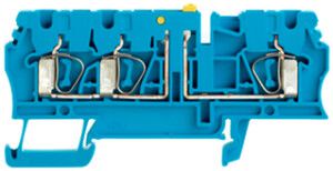 Borne de test sectionnable WM ZTR 2.5/3AN connexion à ressort 2.5mm² TS35 bleu