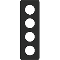 Abdeckplatte 4×1 4×43mm schwarz