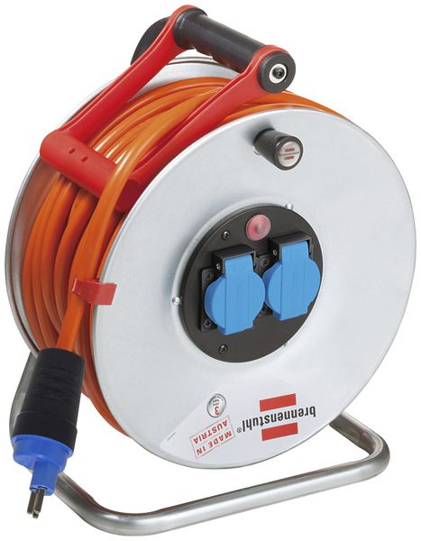 Enrouleur de câble Garant SK 290 Ø290mm 25m 3×2.5mm² 3×T23 acier gris IP55