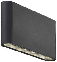 Applique LED Nordlux Kinver 8.5W 350lm 3000K IP54 175×90mm noir