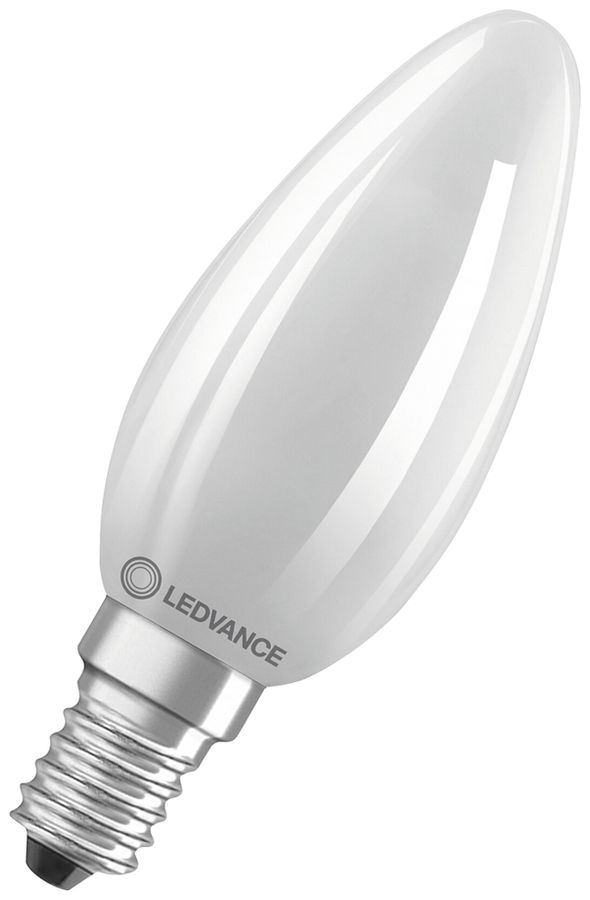 Lampada LED LEDVANCE CLASSIC B E14 2.9W 470lm 2700K REG Ø35×100mm B10.5 opaco