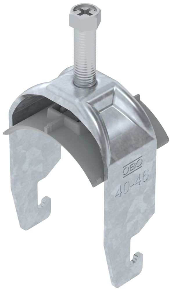 Fixation rapide BET 2056 pied à U mat.synthétique 40…46mm 1×câble acier Zn-ch-im